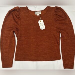 Love Riche Women's Rust Knit Blouse